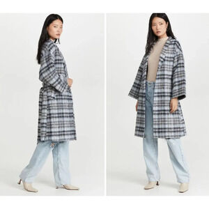 Apparis Sadia Jacket Plaid Collared Neck Size XXL